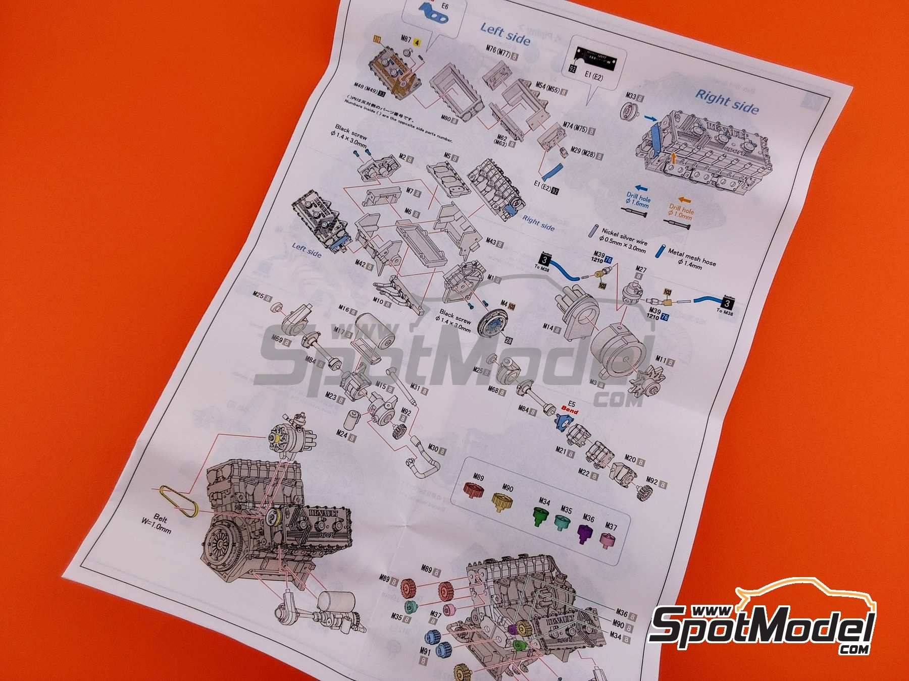 Model Factory Hiro KE013: Engine 1/12 scale - Lotus Renault